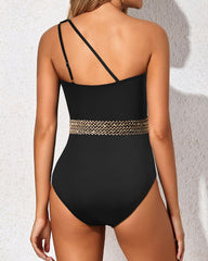 Women One Shoulder One Piece Swimsuit Tummy Control Bathing Suits