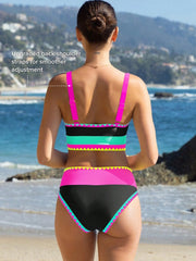 Women Tummy Control 3 Piece Swimsuit with Skirt High Waisted Bikini