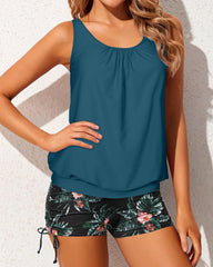 Women Tankini Swimsuits 2 Piece Bathing Suits Tops with Boyshorts