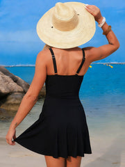 Women New Mesh One Piece Swim Dress Swimsuit Tummy Control Bathing Suit