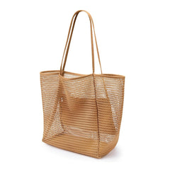 Women Swimming Beach Bag Portable One Shoulder Storage Bag Crossbody Bag Versatile Mesh Bag
