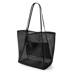 Women Swimming Beach Bag Portable One Shoulder Storage Bag Crossbody Bag Versatile Mesh Bag