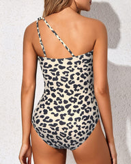 Women One Shoulder One Piece Swimsuit Tummy Control Bathing Suits