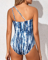 Women One Shoulder One Piece Swimsuit Tummy Control Bathing Suits