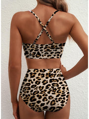 Women 2026 Summer Two Piece Bikini Set U-Wire Cutout High Waisted Swimsuit