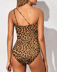 Women One Shoulder One Piece Swimsuit Tummy Control Bathing Suits