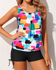 Women Tankini Swimsuits 2 Piece Bathing Suits Tops with Boyshorts