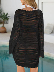 Women Swimsuit Crochet Swim Cover Up 2026 Summer Bathing Suit Swimwear Mesh Knit Beach Dress Vacation Outfits
