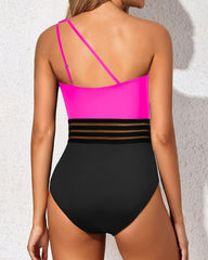 Women One Shoulder One Piece Swimsuit Tummy Control Bathing Suits
