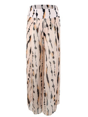 Women 3 Piece Bikini Cover Up Pants Beach Swimsuit Sheer High Waisted Split Loose Wide Leg Trousers