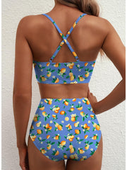 Women 2026 Summer Two Piece Bikini Set U-Wire Cutout High Waisted Swimsuit