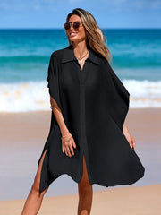 Women Loose Shirt Bathing Suit Cover Up Lightweight Breathable Cool Bikini Cover