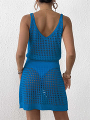 Women Swimsuit Cover Up V Neck Crochet Bathing Suit Bikini Coverups Vacation Cruise Outfits Swimwear Sundress