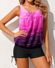 Women Tankini Swimsuits 2 Piece Bathing Suits Tops with Boyshorts