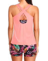 Women 3 Piece Tankini Swimsuits Tummy Control Bathing Suits