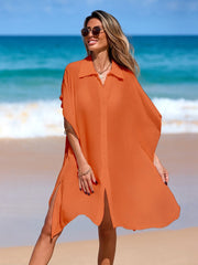 Women Loose Shirt Bathing Suit Cover Up Lightweight Breathable Cool Bikini Cover