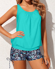 Women Tankini Swimsuits 2 Piece Bathing Suits Tops with Boyshorts