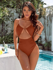 Women One Piece Swimsuit Tummy Control Bathing Suit Sexy Slimming Flattering Cute Cheeky High Cut Swimwear