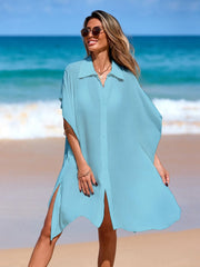 Women Loose Shirt Bathing Suit Cover Up Lightweight Breathable Cool Bikini Cover