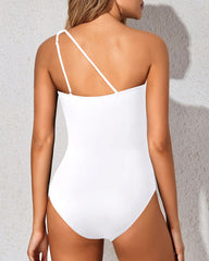 Women One Shoulder One Piece Swimsuit Tummy Control Bathing Suits