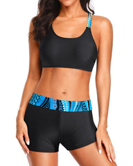 Women 3 Piece Tankini Swimsuits Tummy Control Bathing Suits