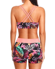 Women 3 Piece Tankini Swimsuits Tummy Control Bathing Suits