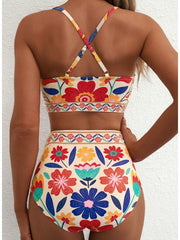 Women 2026 Summer Two Piece Bikini Set U-Wire Cutout High Waisted Swimsuit
