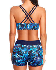 Women 3 Piece Tankini Swimsuits Tummy Control Bathing Suits