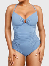 Womens Swimsuits Tummy Control Bathing Suit Slimming One Piece U-Ring Shapewear Swimwear