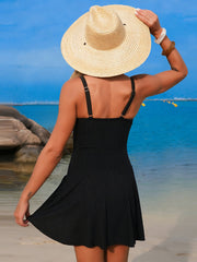 Women New Mesh One Piece Swim Dress Swimsuit Tummy Control Bathing Suit