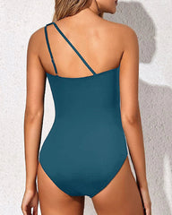 Women One Shoulder One Piece Swimsuit Tummy Control Bathing Suits