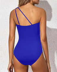 Women One Shoulder One Piece Swimsuit Tummy Control Bathing Suits
