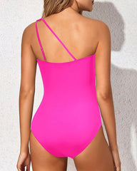 Women One Shoulder One Piece Swimsuit Tummy Control Bathing Suits