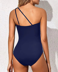 Women One Shoulder One Piece Swimsuit Tummy Control Bathing Suits