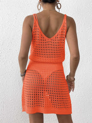 Women Swimsuit Cover Up V Neck Crochet Bathing Suit Bikini Coverups Vacation Cruise Outfits Swimwear Sundress