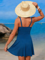 Women New Mesh One Piece Swim Dress Swimsuit Tummy Control Bathing Suit