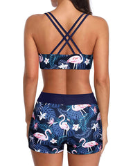 Women 3 Piece Tankini Swimsuits Tummy Control Bathing Suits