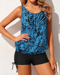 Women Tankini Swimsuits 2 Piece Bathing Suits Tops with Boyshorts