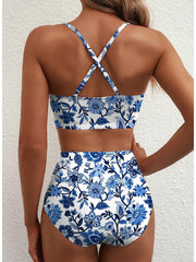 Women 2026 Summer Two Piece Bikini Set U-Wire Cutout High Waisted Swimsuit