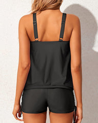 Women Tankini Swimsuits 2 Piece Bathing Suits Tops with Boyshorts