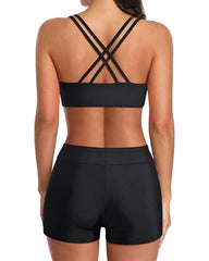 Women 3 Piece Tankini Swimsuits Tummy Control Bathing Suits