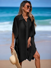 Women Loose Shirt Bathing Suit Cover Up Lightweight Breathable Cool Bikini Cover