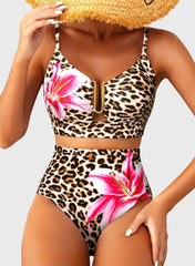 Women 2026 Summer Two Piece Bikini Set U-Wire Cutout High Waisted Swimsuit