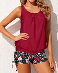 Women Tankini Swimsuits 2 Piece Bathing Suits Tops with Boyshorts