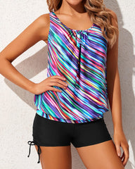 Women Tankini Swimsuits 2 Piece Bathing Suits Tops with Boyshorts