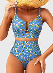 Women 2026 Summer Two Piece Bikini Set U-Wire Cutout High Waisted Swimsuit