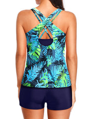 Women 3 Piece Tankini Swimsuits Tummy Control Bathing Suits