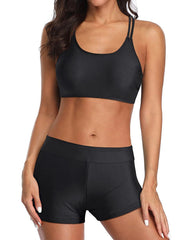 Women 3 Piece Tankini Swimsuits Tummy Control Bathing Suits