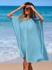 Women Loose Shirt Bathing Suit Cover Up Lightweight Breathable Cool Bikini Cover