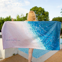 Double Sided Velvet Beach Towel For Seaside Swimming Quick Drying Bath Towel